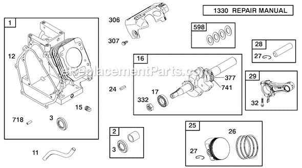 Page A Diagram and Parts List for 8002 Briggs and Stratton Engine